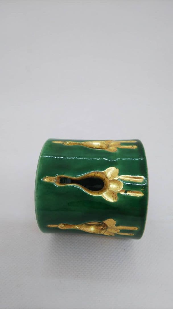 和田桐山造 七鶴透 蓋置 琴浦焼 淡々斎書付