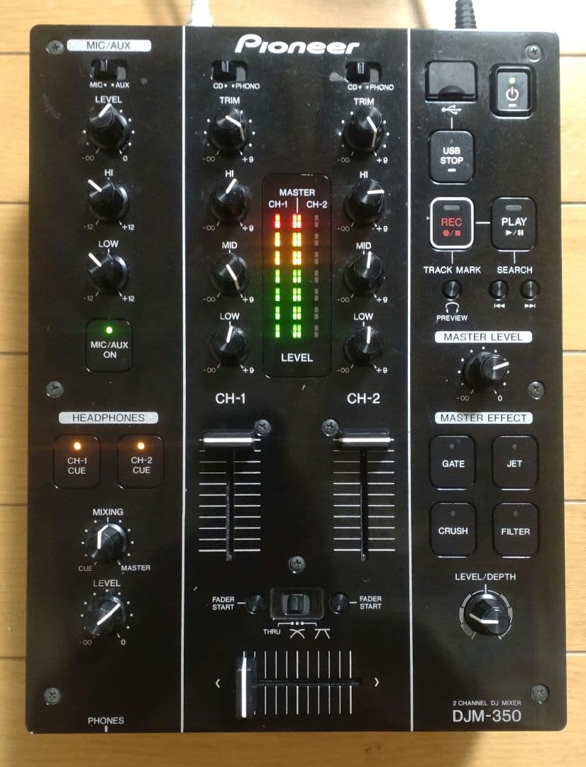 Pioneer DJM-350 動作確認済みクロスCHフェーダー交換元箱あり