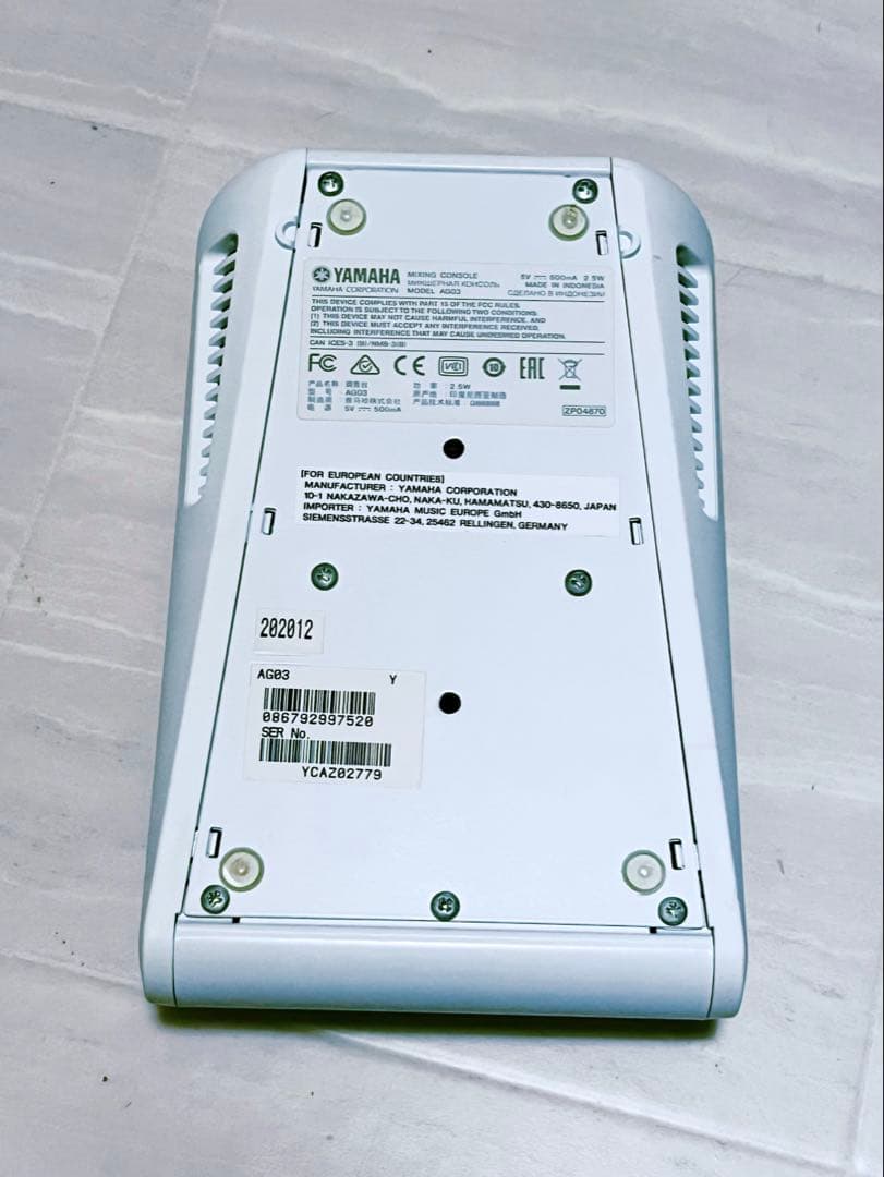 YAMAHA AG03 オーディオインターフェイスミキサーセット