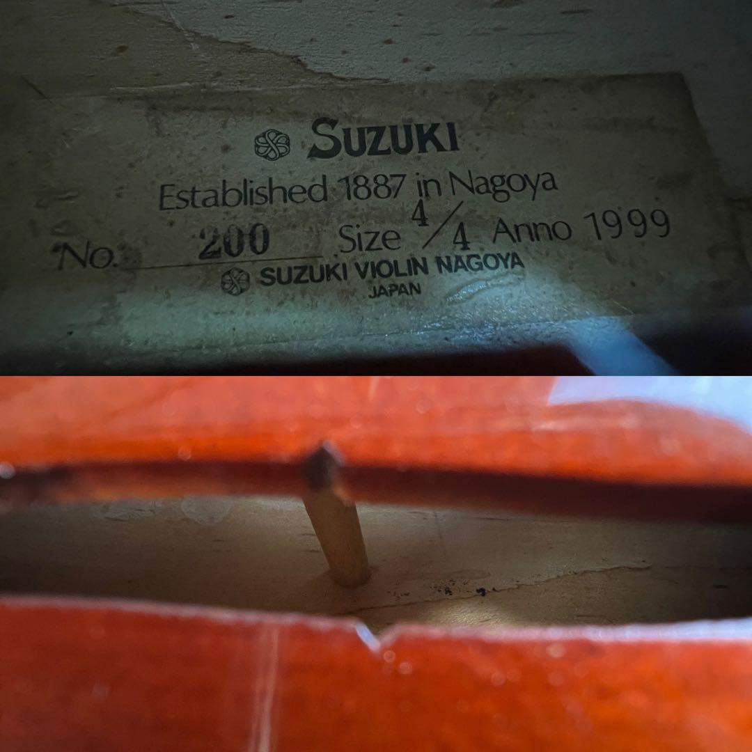 良品　スズキバイオリン　No.200　フルサイズ　4/4　1999年製　演奏