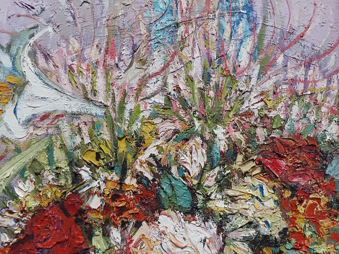 ◆原田雅兆　「blossom」（仮題）　油彩　F6号　元現展創立会員・副会長◆