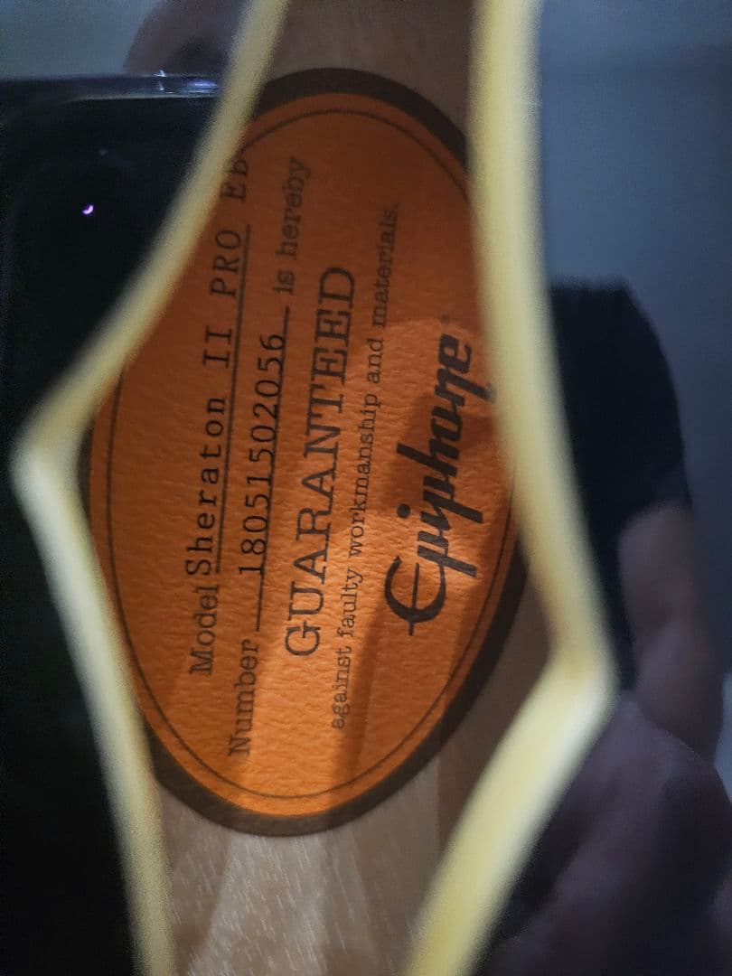 りささま専用Epiphone Sheraton II PRO ブラック りささま専用Epiphone Sheraton II PRO ブラック