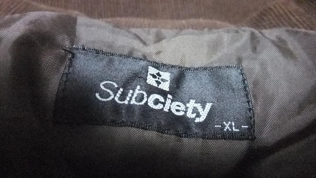 subciety XL サブサエティ ジャケット コーデュロイ ワッペン 茶
