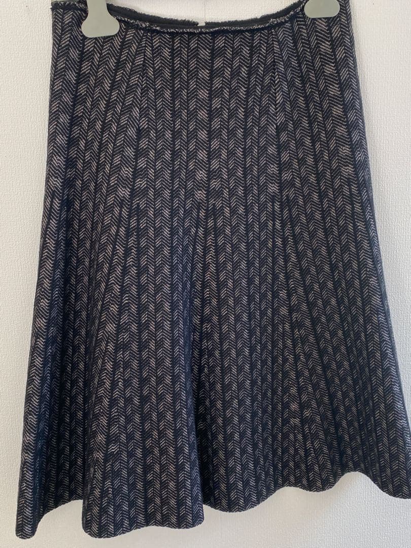 PRADA フレアスカート ヘリンボーン模様
