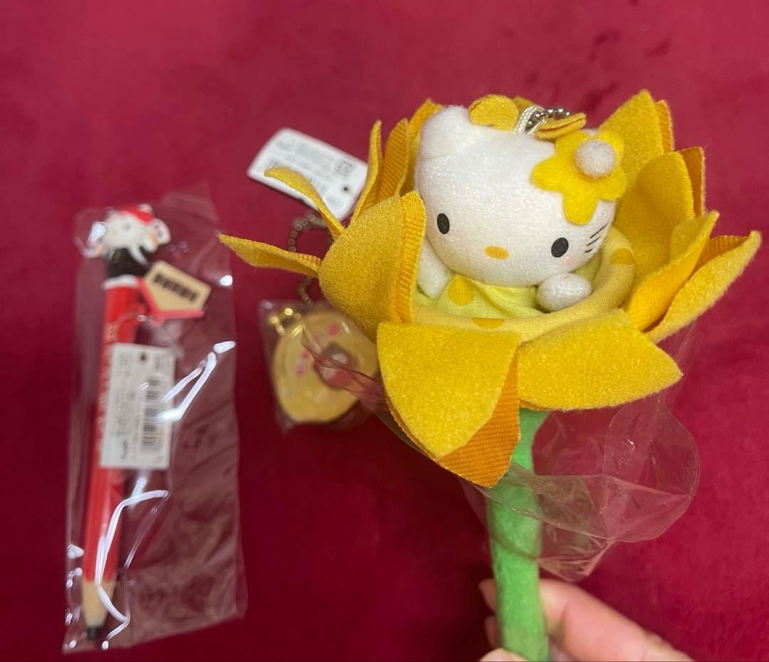 激レア·タグ付き☆ご当地キティ 花 妖精 キーホルダー ペン 3体