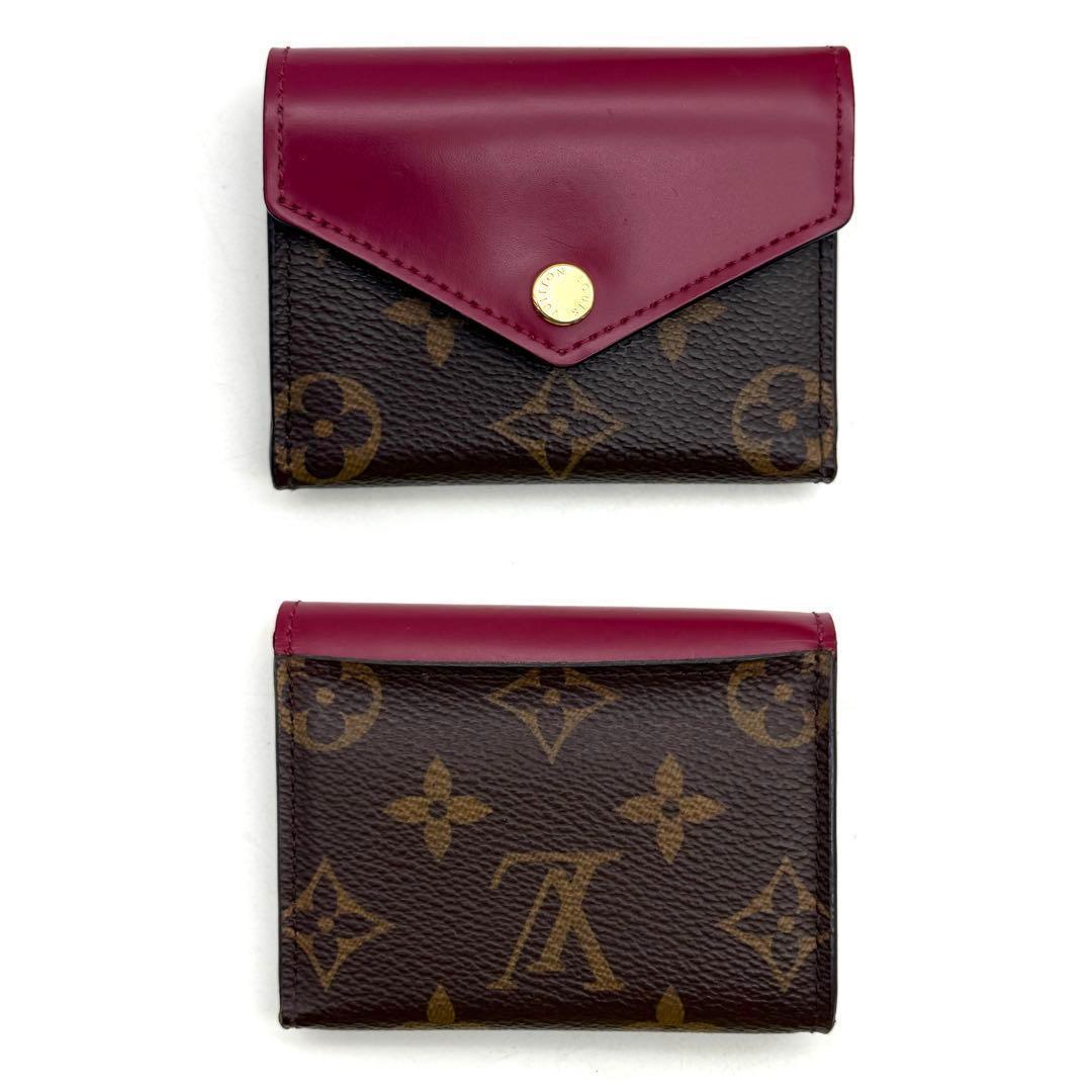 新品近い】ルイヴィトン ポルトフォイユ ゾエ フューシャ モノグラム