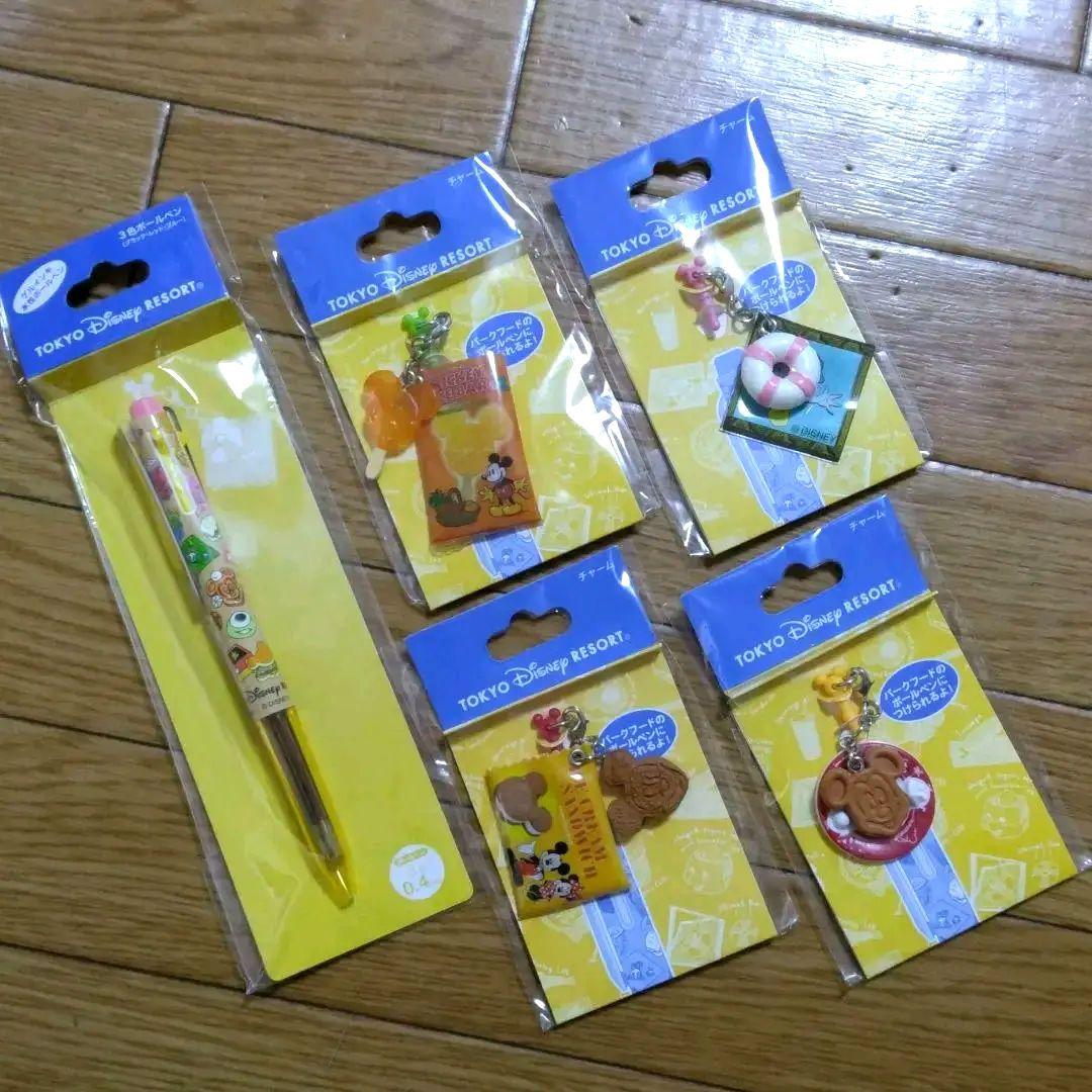 ディズニー パークフード 3色ボールペン チャーム セット ディズニー