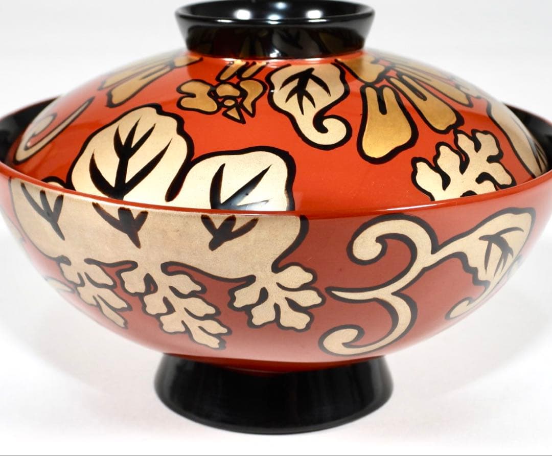 輪島塗 木製漆器 沈金 蓋椀 吸物椀 汁椀 10客　直径13cm