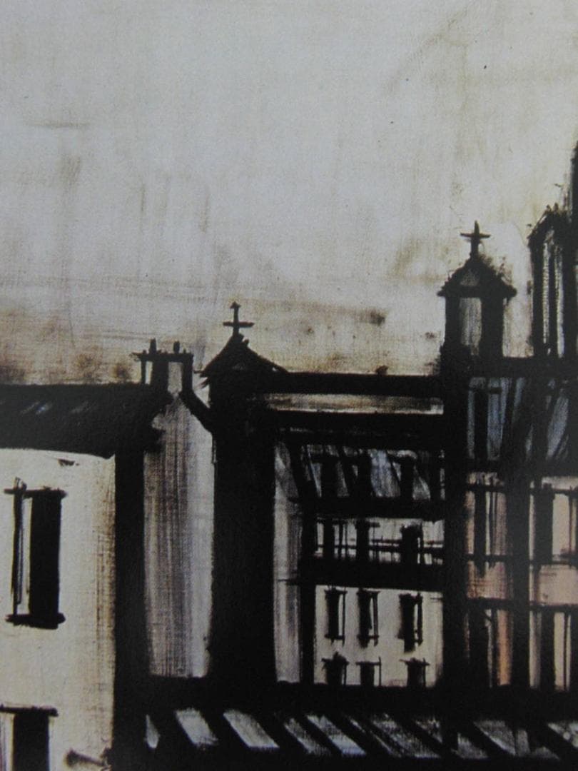 ベルナール・ビュッフェ「MONTMARTRE」希少画集の額装画、人気作品