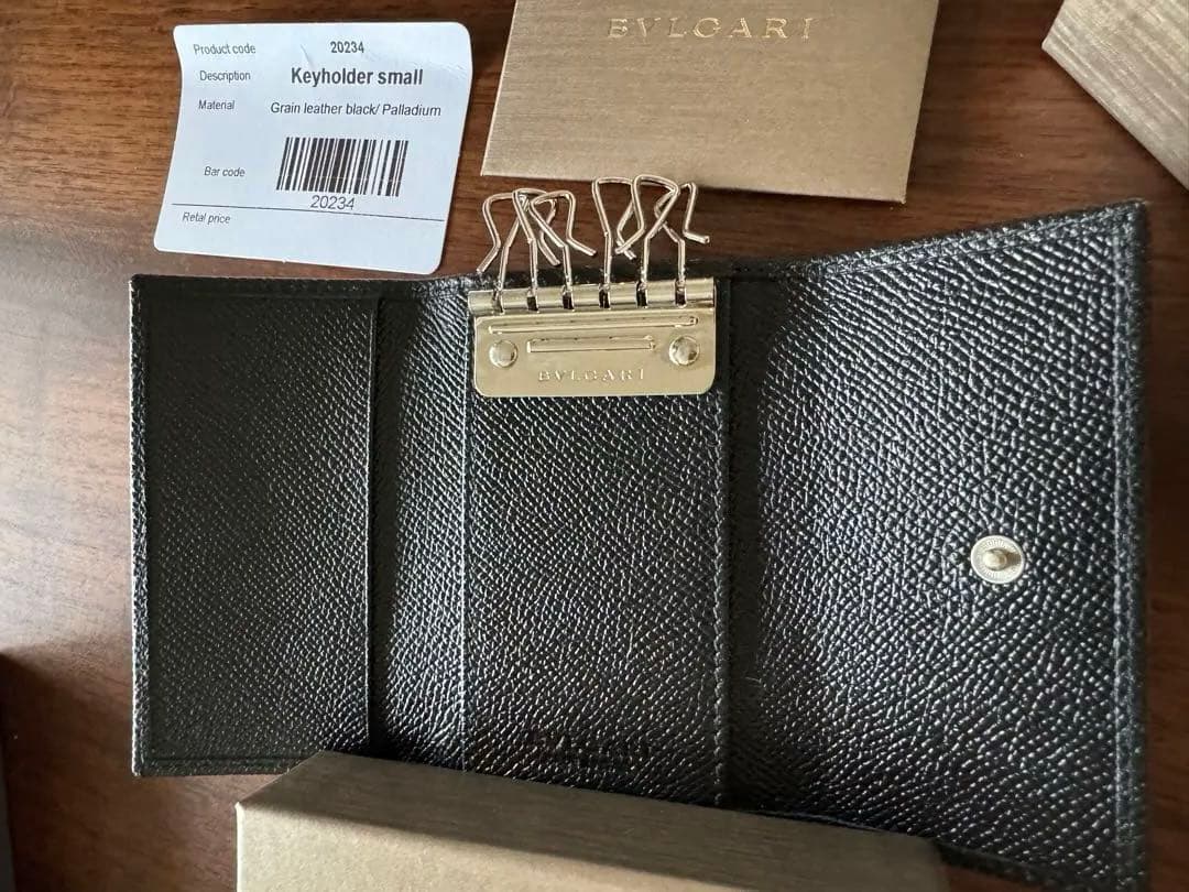 BVLGARI ブラック キーケース スモール