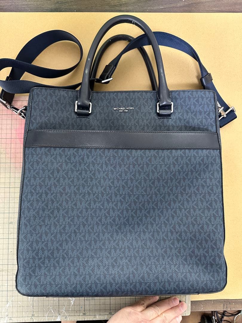 MICHAEL KORS ダークブルー トートバッグ