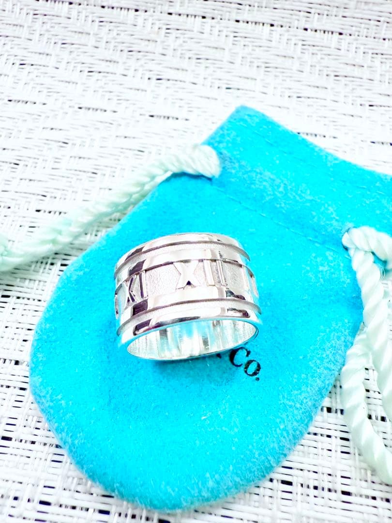 ティファニー　アトラス　ワイド　指輪　リング　16号　研磨仕上済美品 925