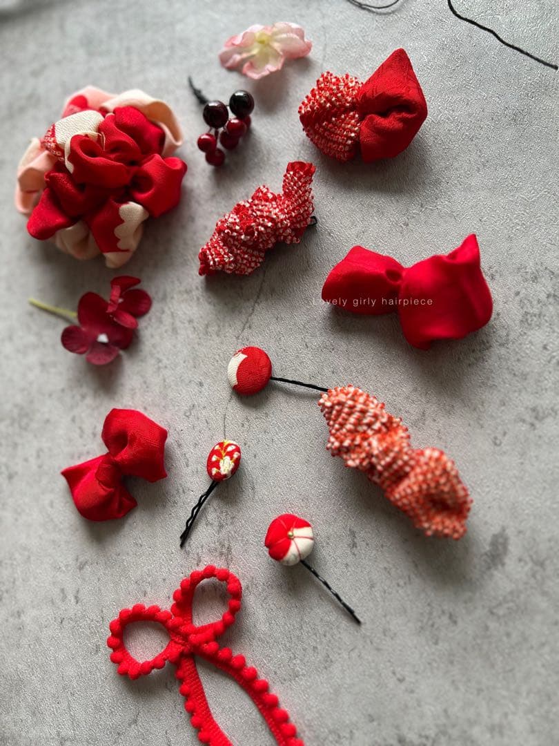 a*x様 七五三　七五三髪飾り　ヘッドドレス　着物髪飾り　リメイク髪飾り　021