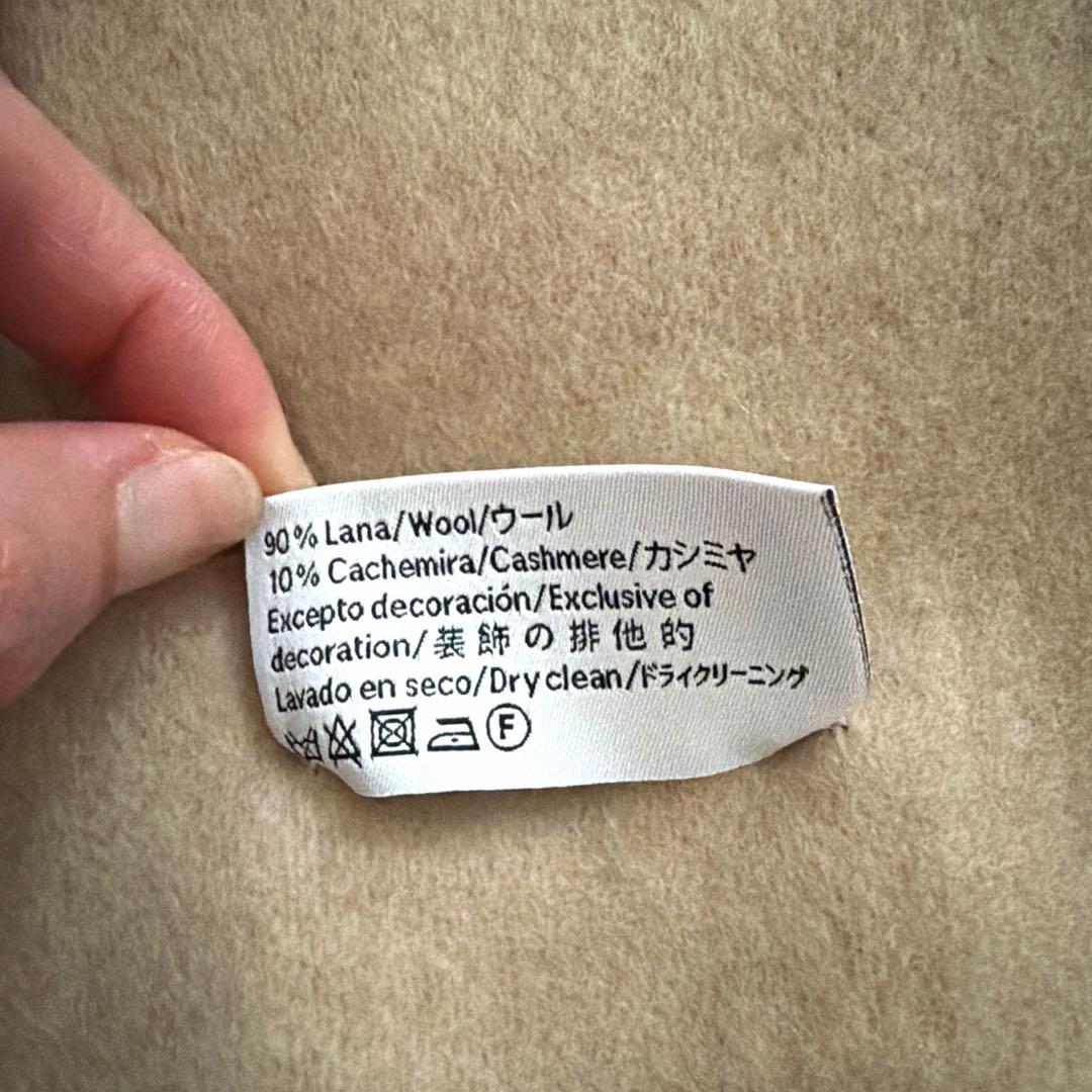 LOEWE バイカラー ストール マフラー Ivory/Sand ホワイト