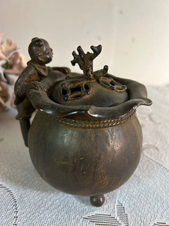 高岡銅器 瑞雲作 香炉 アンティーク インテリア