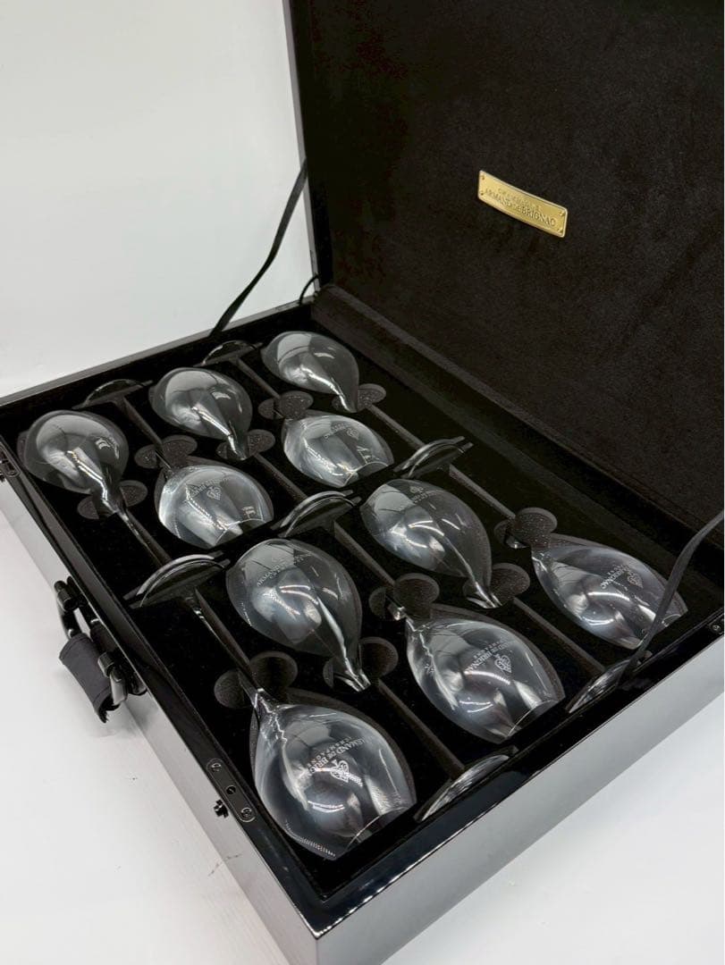 非売品】アルマンド シャンパングラス グラス10脚 アタッシュケース入り