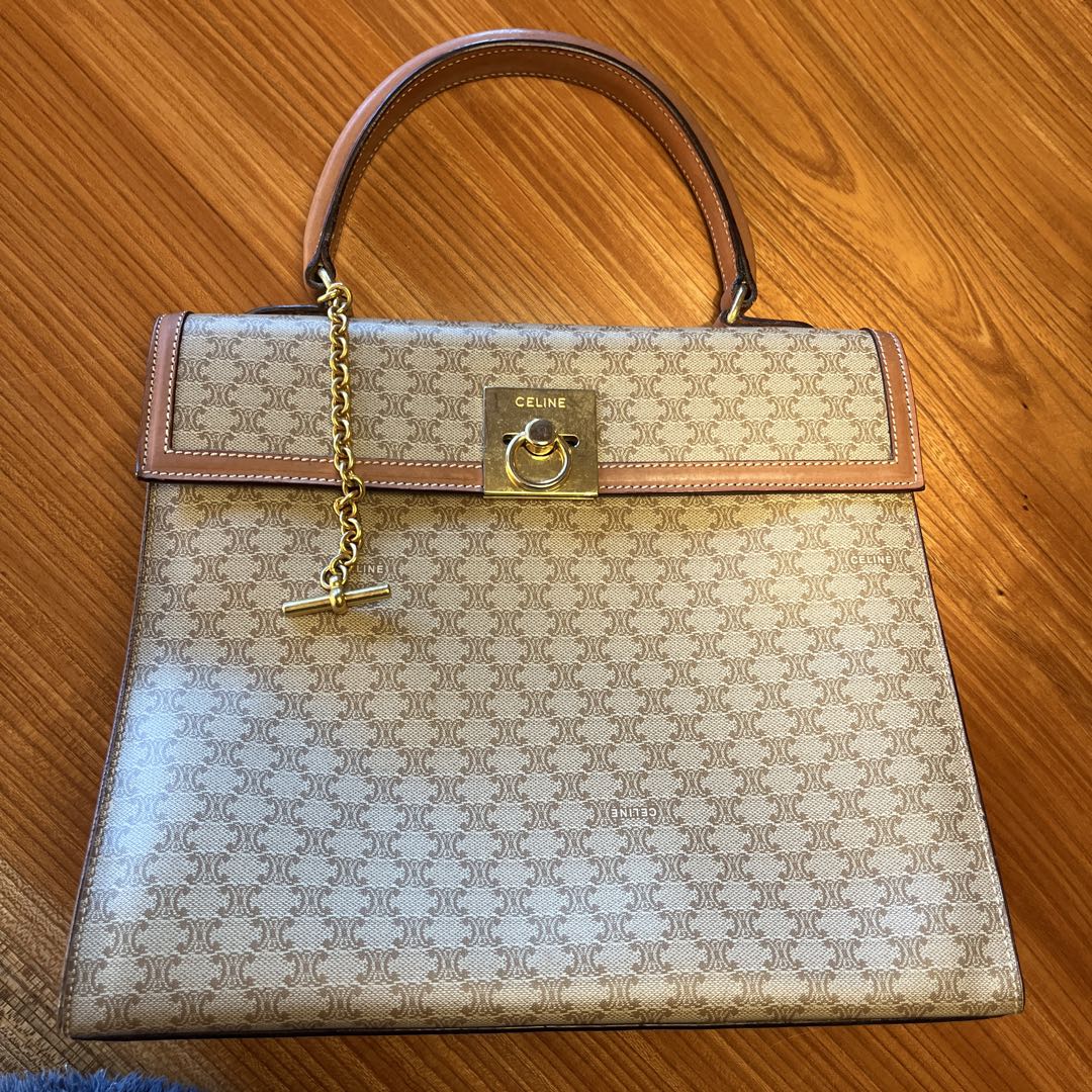 セリーヌ CELINE マカダム柄 ハンドバッグ