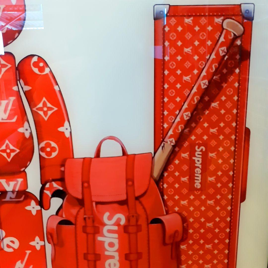 特殊ミラーアート ベアブリック Louis Vuitton Supreme - メルカリ