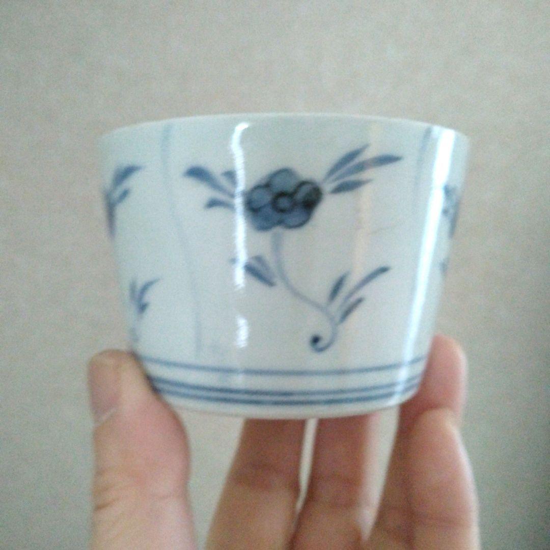 古伊万里染付花文猪口江戸時代