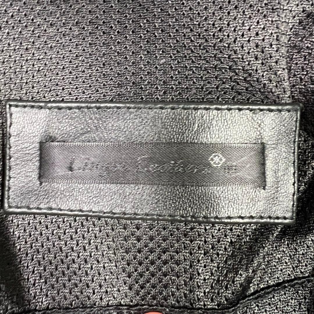 極美品 リューグーレザーズ ブラックパンチングレザー ライダース