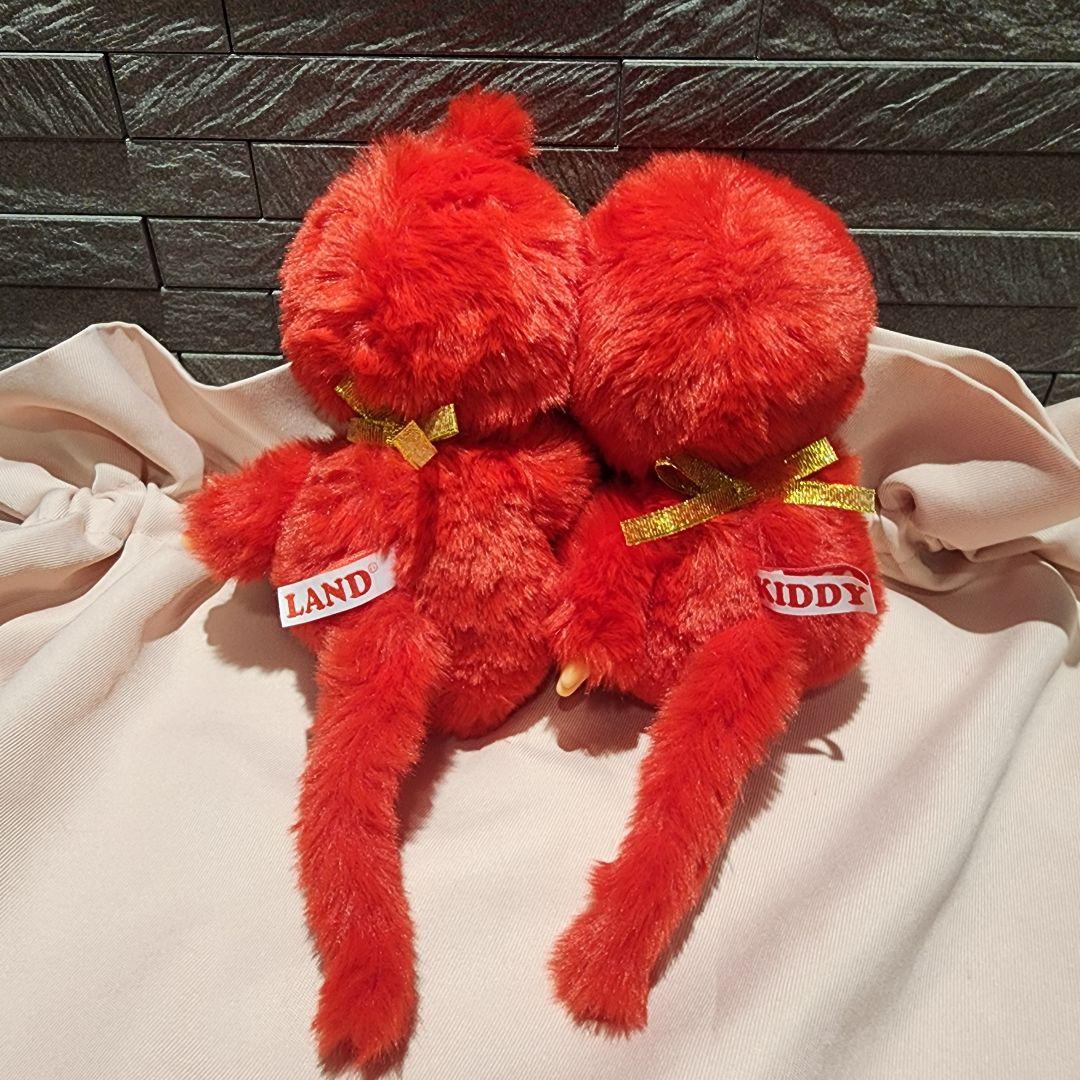 キデイランド80周年記念モンチッチコラボ赤レッドモンチッチぬいぐるみ