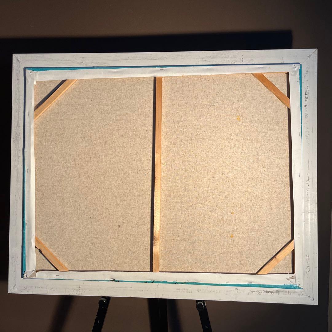 ★特大★手書き油絵 ゴッホ 花咲くアーモンドの枝 額付 絵画 インテリア 油彩画