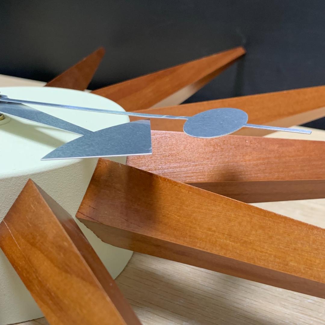 ★ジョージネルソン サンバーストクロック　ウォールナット　ブラウン