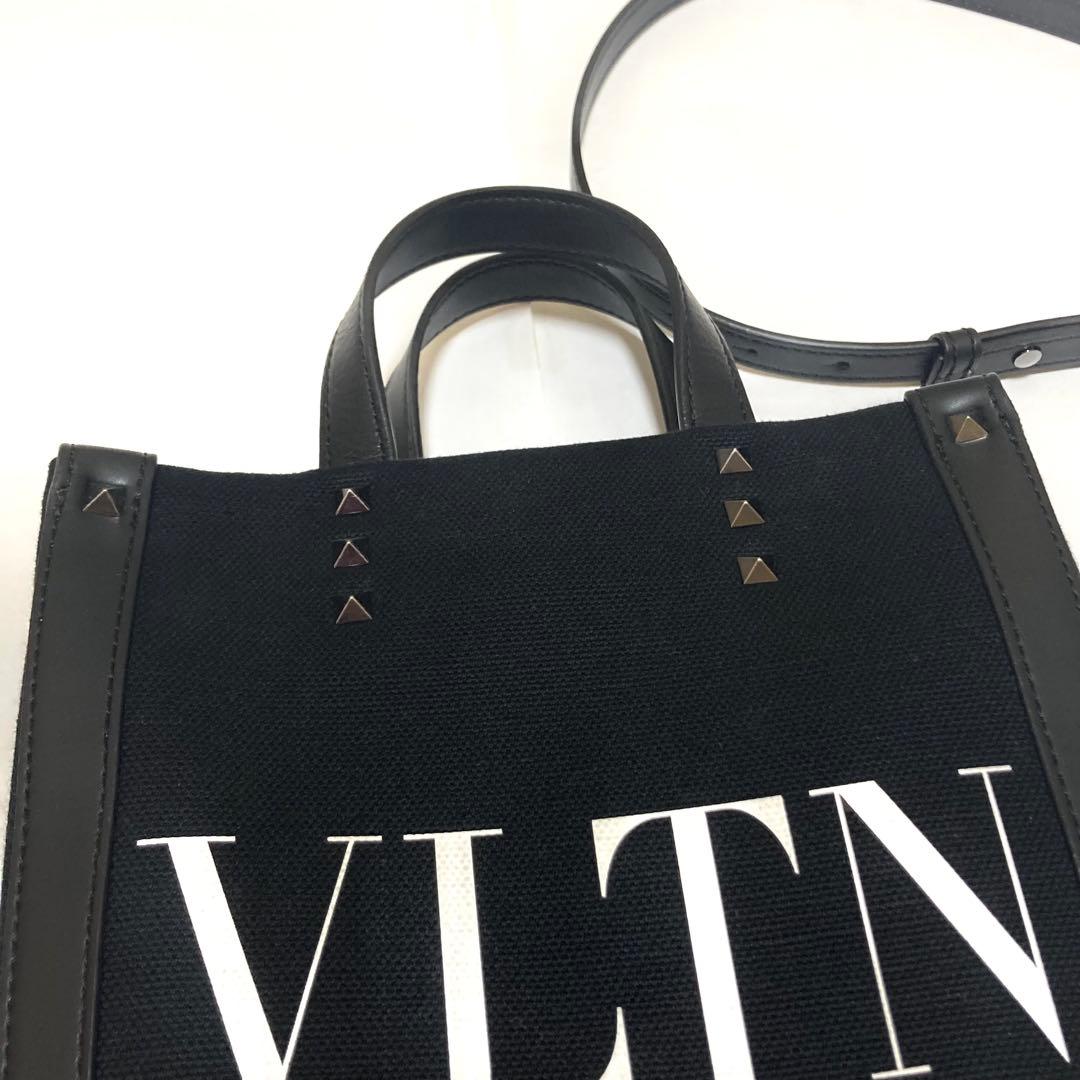 美品 VALENTINO ロックスタッズ ミニトートバッグ ショルダーバック