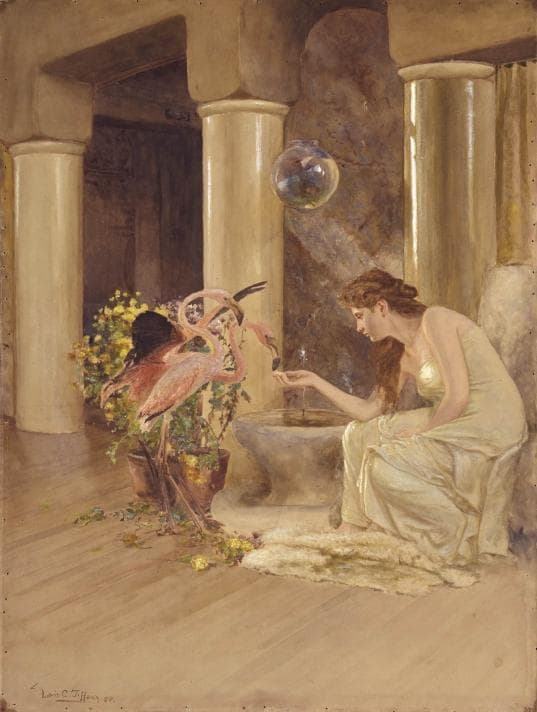 ルイスCティファニー ステンドグラス Flamingo グラスマスターズ社