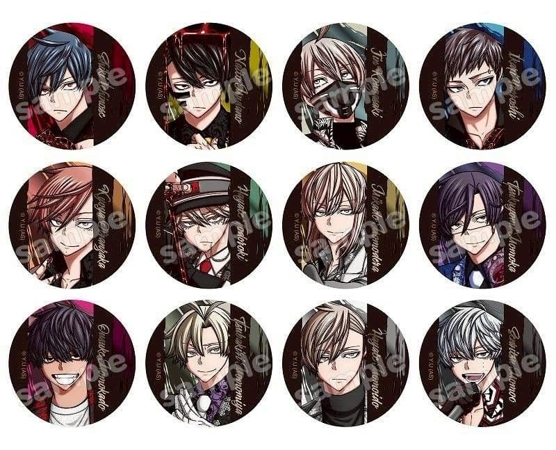 桃源暗鬼 トレーディングメタリック缶バッジ 無陀野 花魁坂 等々力 月