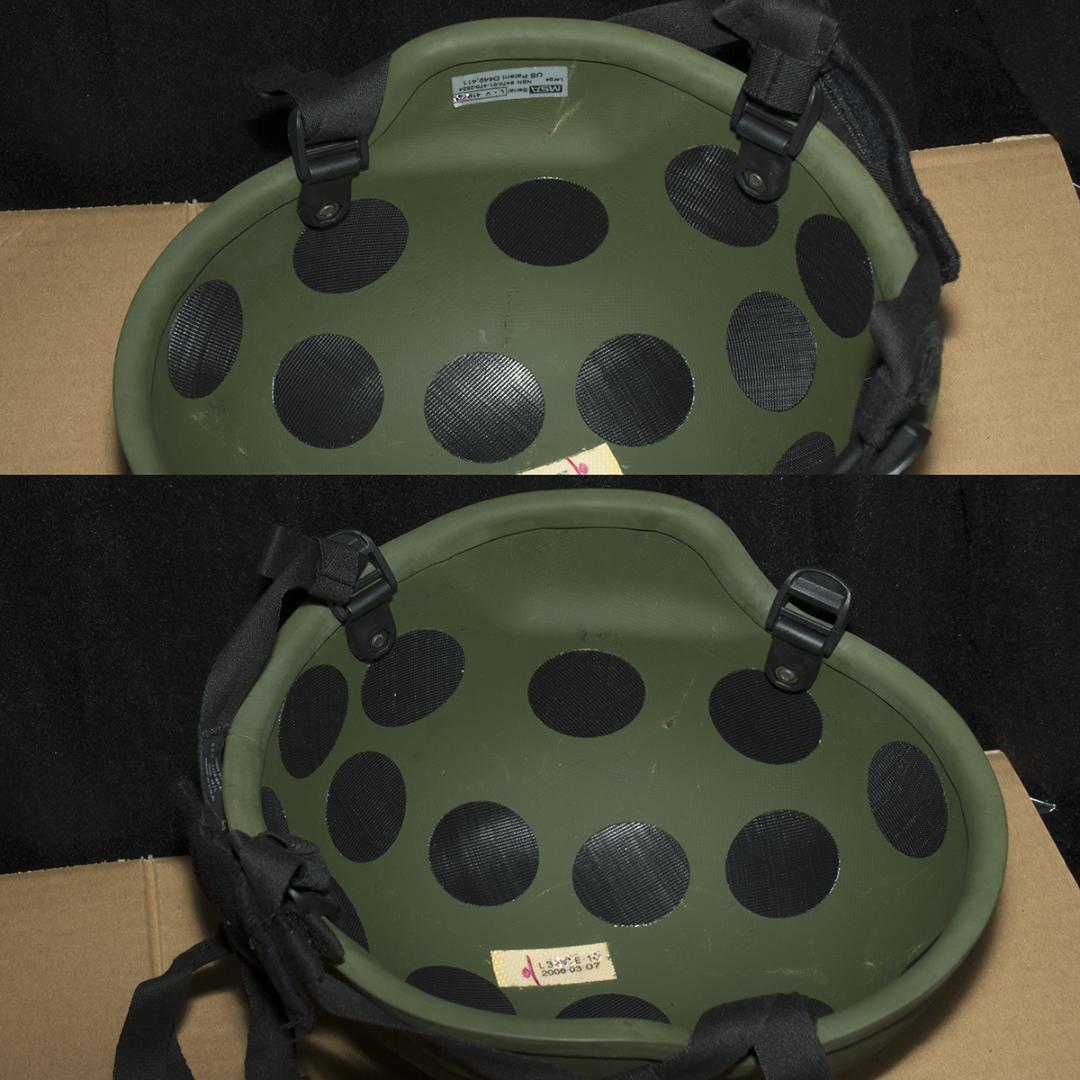 難有 米軍実物 MSA ACH Lサイズ LARGE コンバット ヘルメット