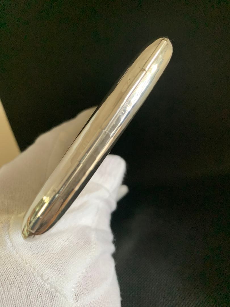 Silver950刻印 Cigarette Case 金槌目 日本製 110g