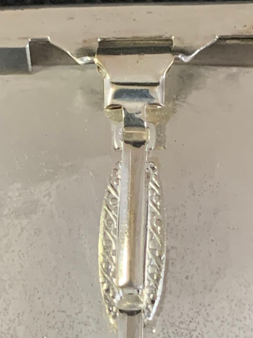 Silver950刻印 Cigarette Case 金槌目 日本製 110g