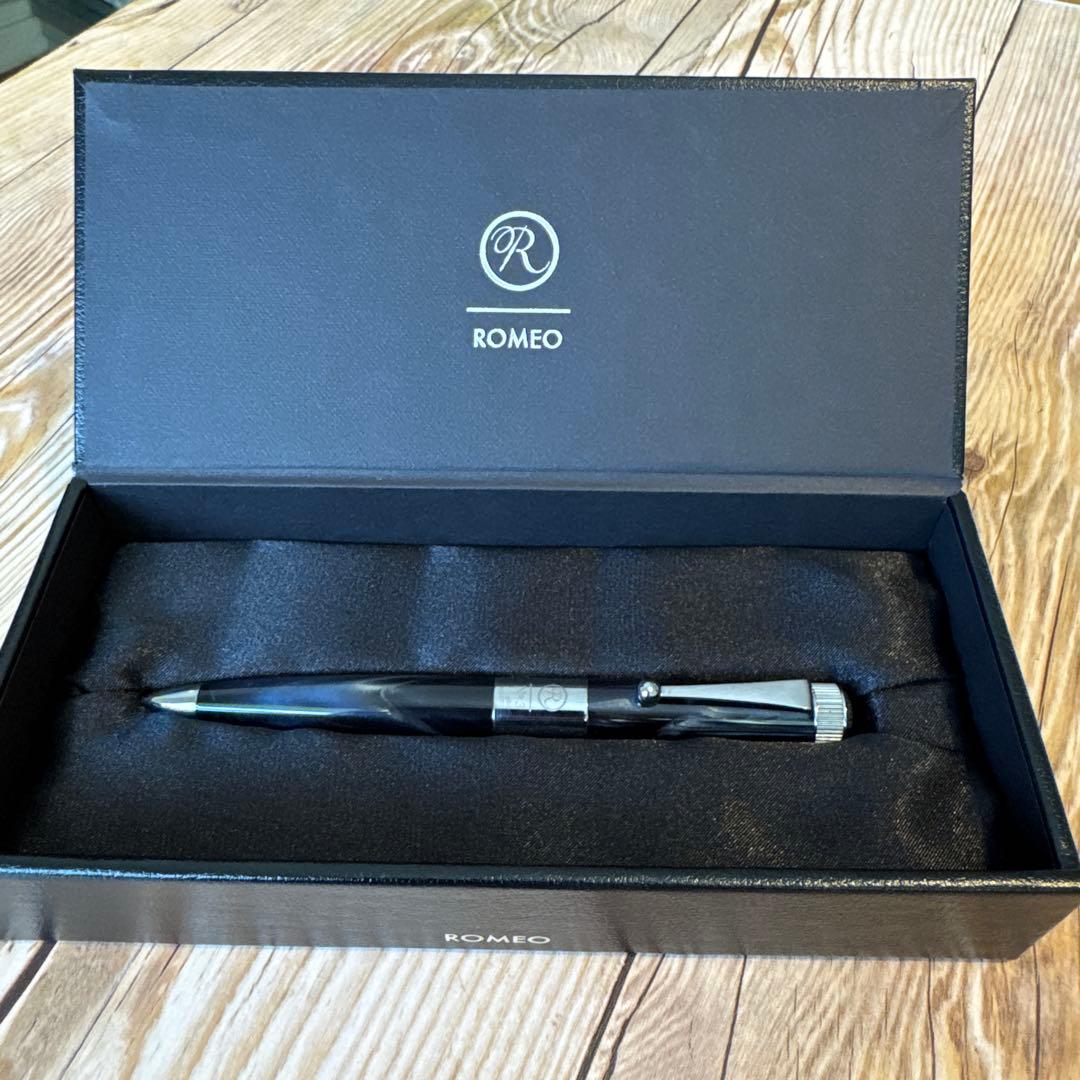 伊東屋ロメオ(ROMEO)No.3太軸イタリアンブルーボールペンメーカー保証あり