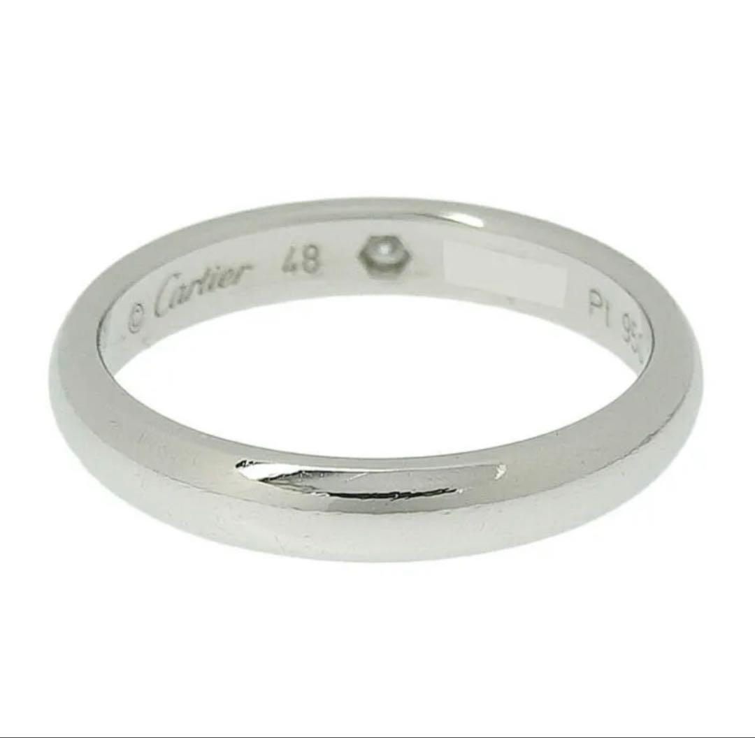 【極美品】CARTIER Cドゥカルティエ 1Pダイヤ プラチナリング 8号