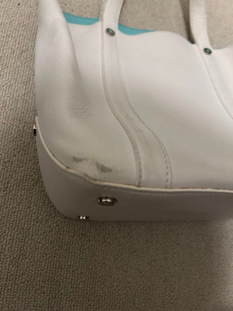 バッグ Tiffany leather hand bag reversible