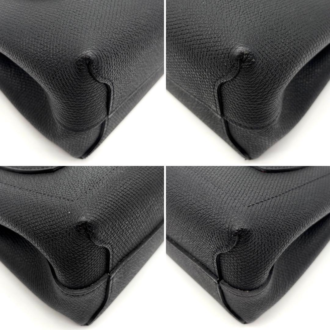 未使用級 ロンシャン ロゾS 2way ハンドバッグ ショルダー 黒 レザー