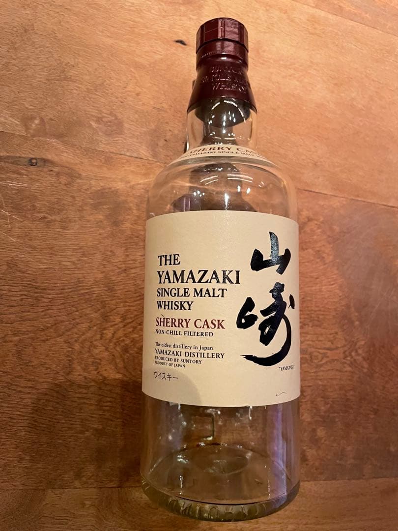 空き瓶】山崎 シングルモルトウイスキー シェリーカスク 700ml