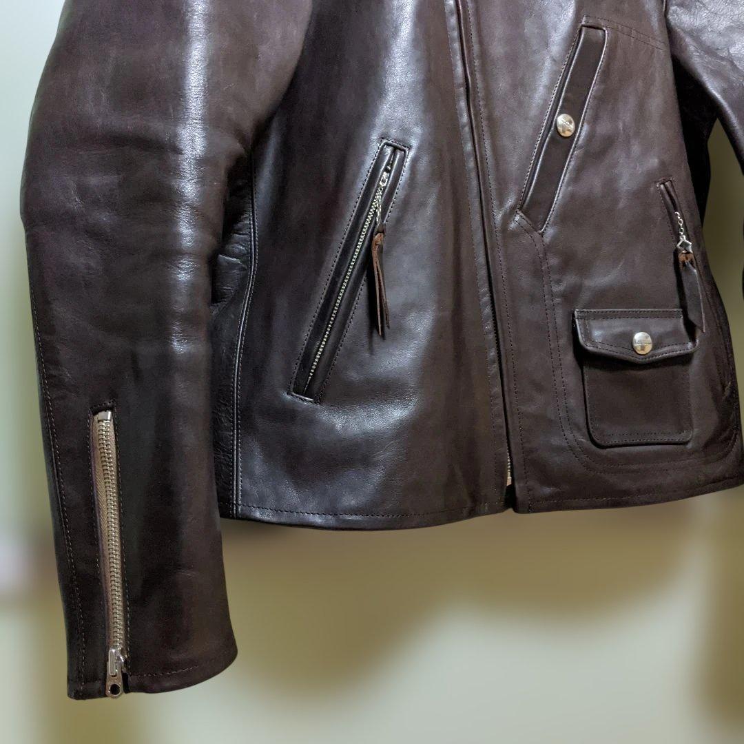専用】美品 FILL THE BILL ホースレザーライダースジャケット - メルカリ
