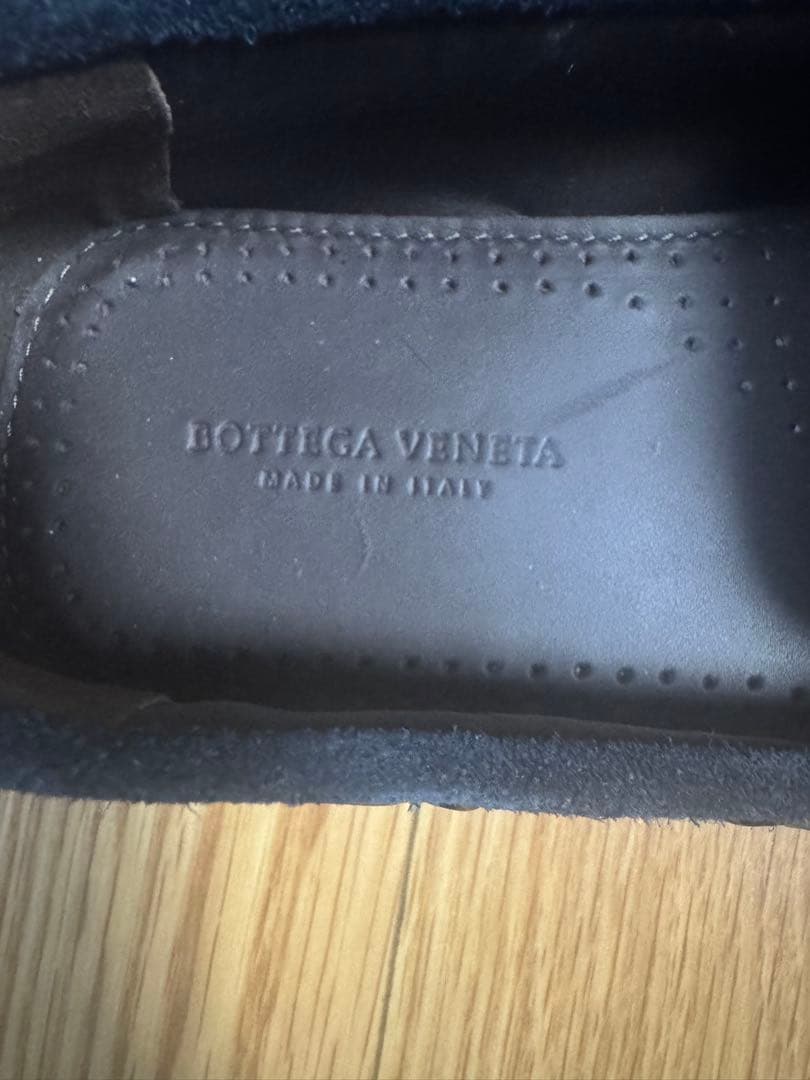 【極美品】BOTTEGA VENETA ネイビー スエード　モカシン41サイズ
