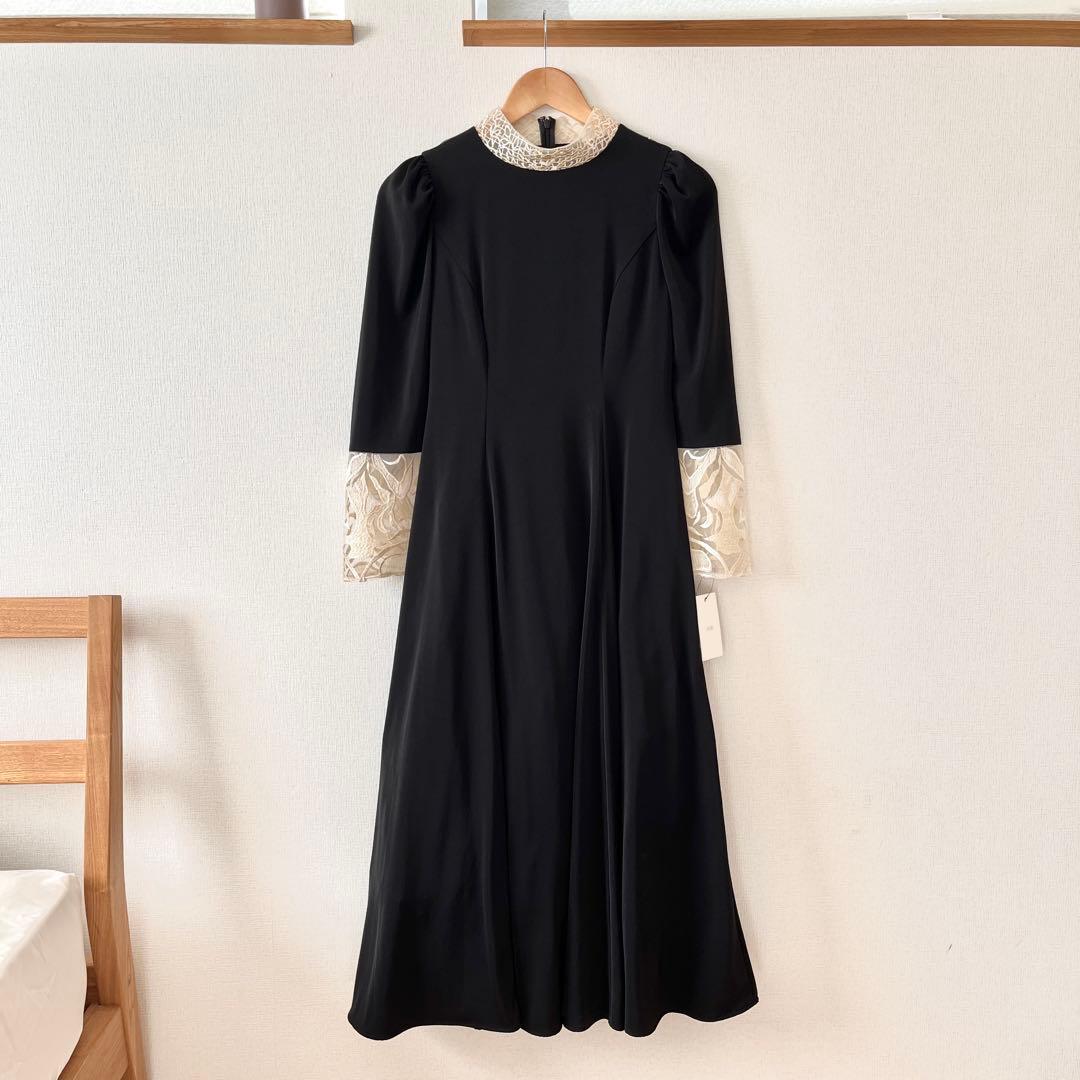 【M size】etoll. バック刺繍フレアドレス