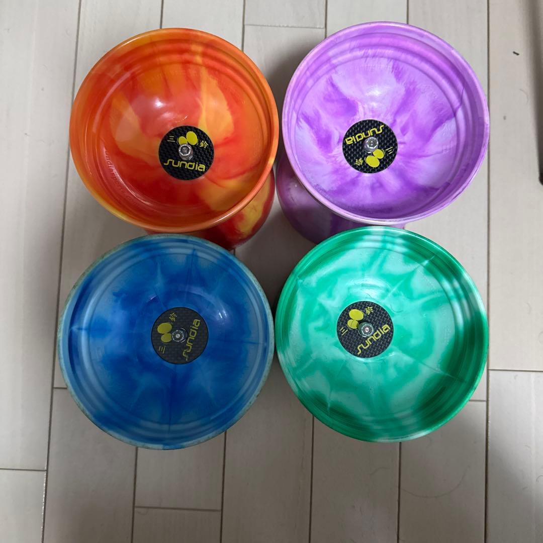 ゲンフウサンバイリン マーブルカラー カーボンワッシャー 4個セット