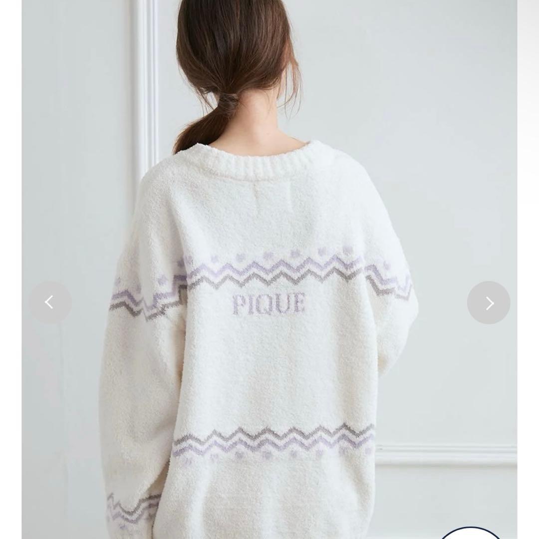 ジェラピケ　ハロウィン　ニット　プルオーバー　猫　白　ホワイト