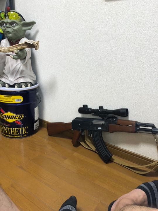 AK電動ガンスコープ付き