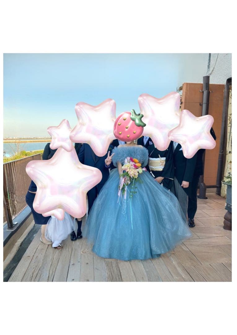 【ちかまる】キキ風 水色ドレス YNS WEDDING