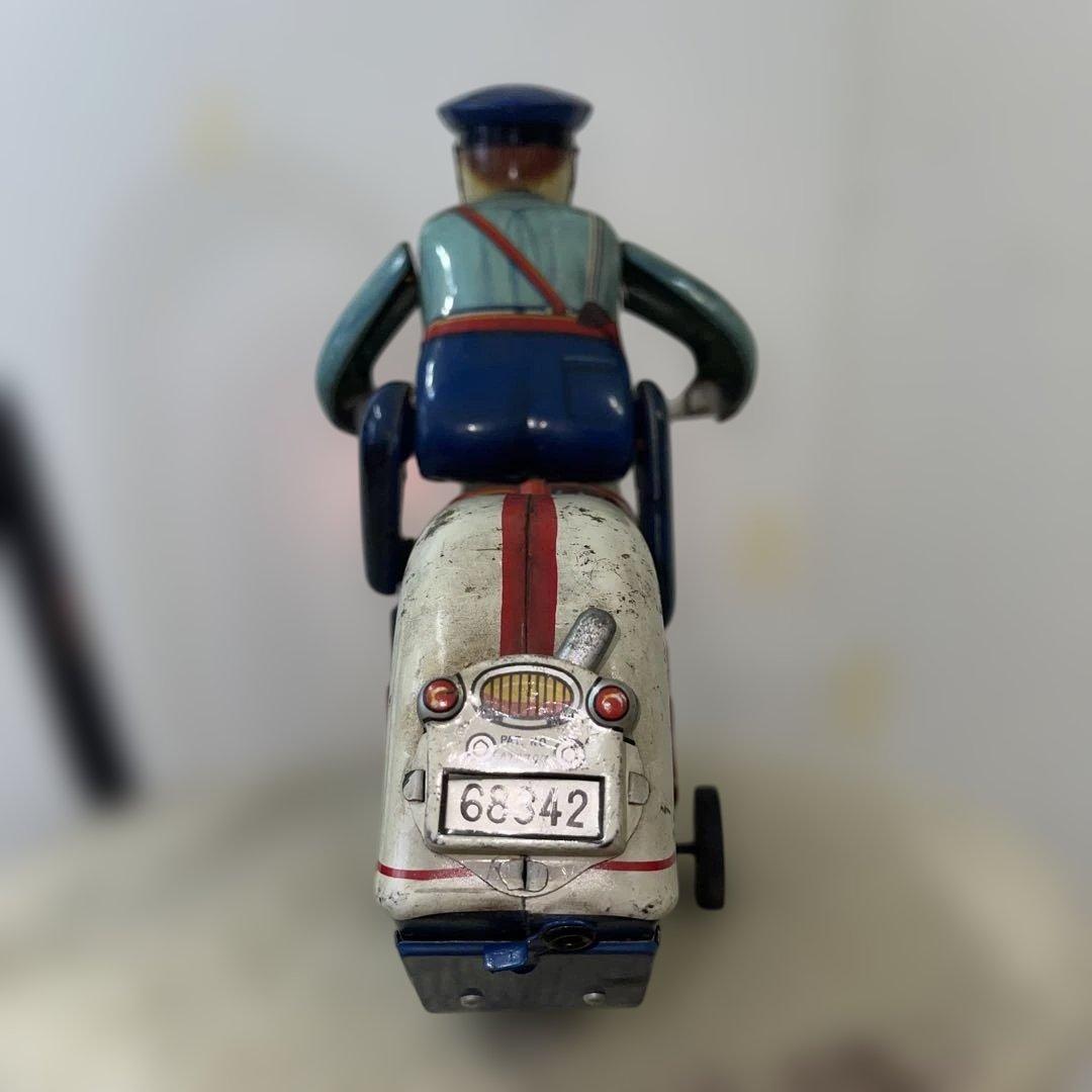 ど*ど様 ブリキ 白バイ 当時物 レトロ 昭和 ビンテージ メイドインジャパン