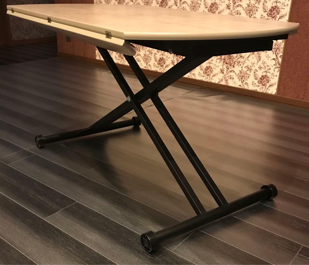 値下げ 昇降式テーブル 幅120 ガス圧 キャスターCR