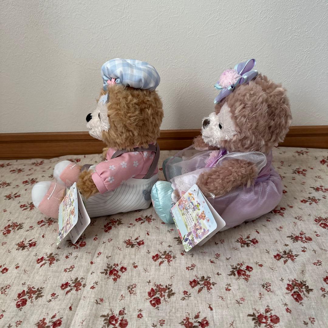 上海ディズニー❤️春日　ダッフィー＆シェリーメイ　ぬいぐるみSS