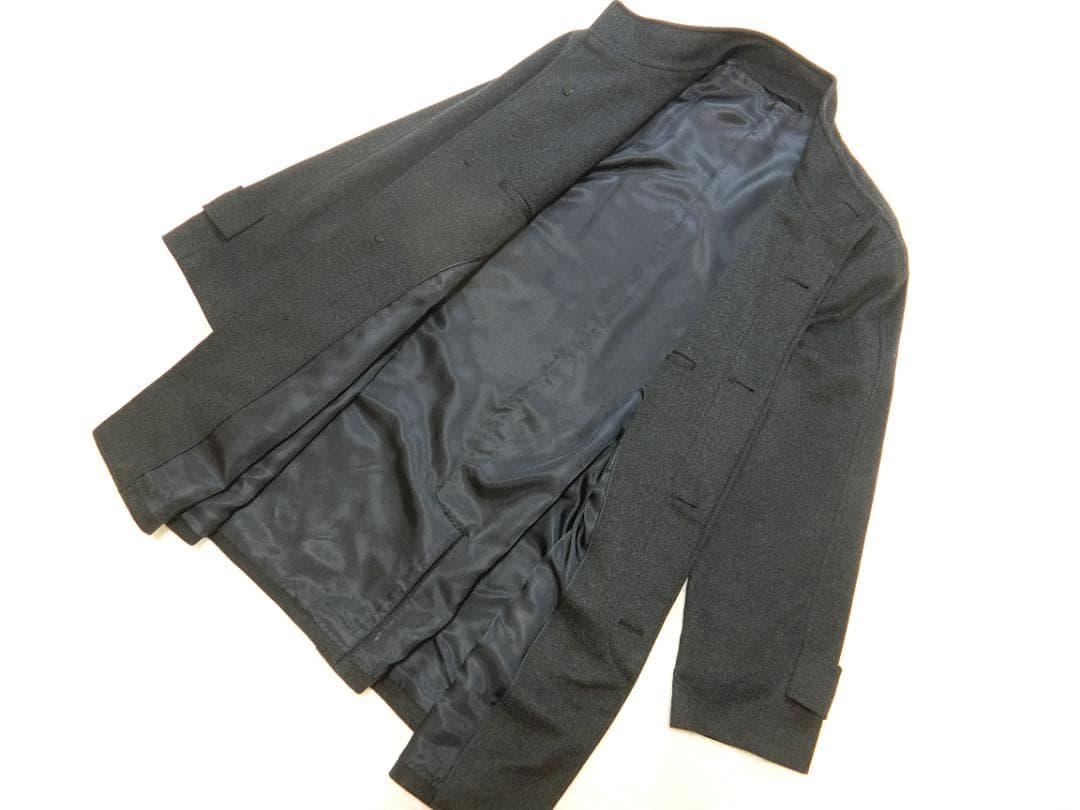 North Village　ピエールバルマン　スタンドカラーコート　グレー