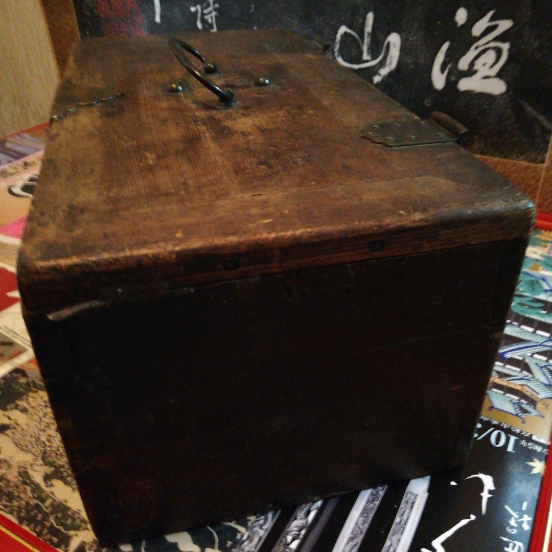 江戸時代後期幕末頃時代全長42センチ在銘有豪商武家欅木製